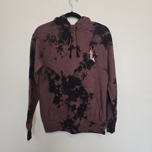 Jeffree Star Maroon and Black Tie-Dye Hoodie